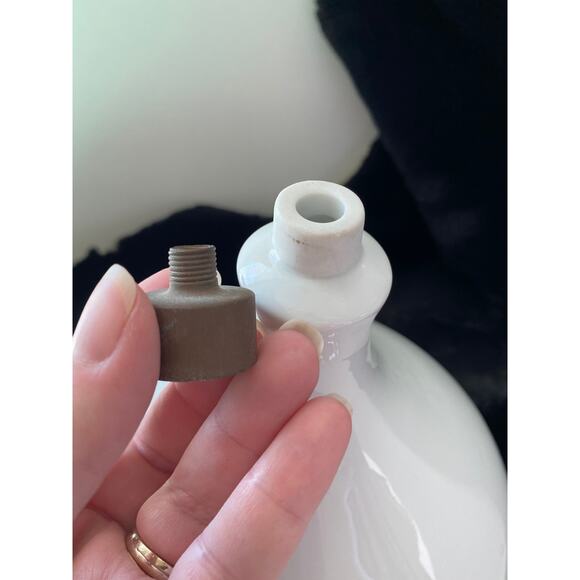 Vintage Gerold Porzellan lamp base, white porcelain, Made W Germany 4 available - Picture 7 of 16